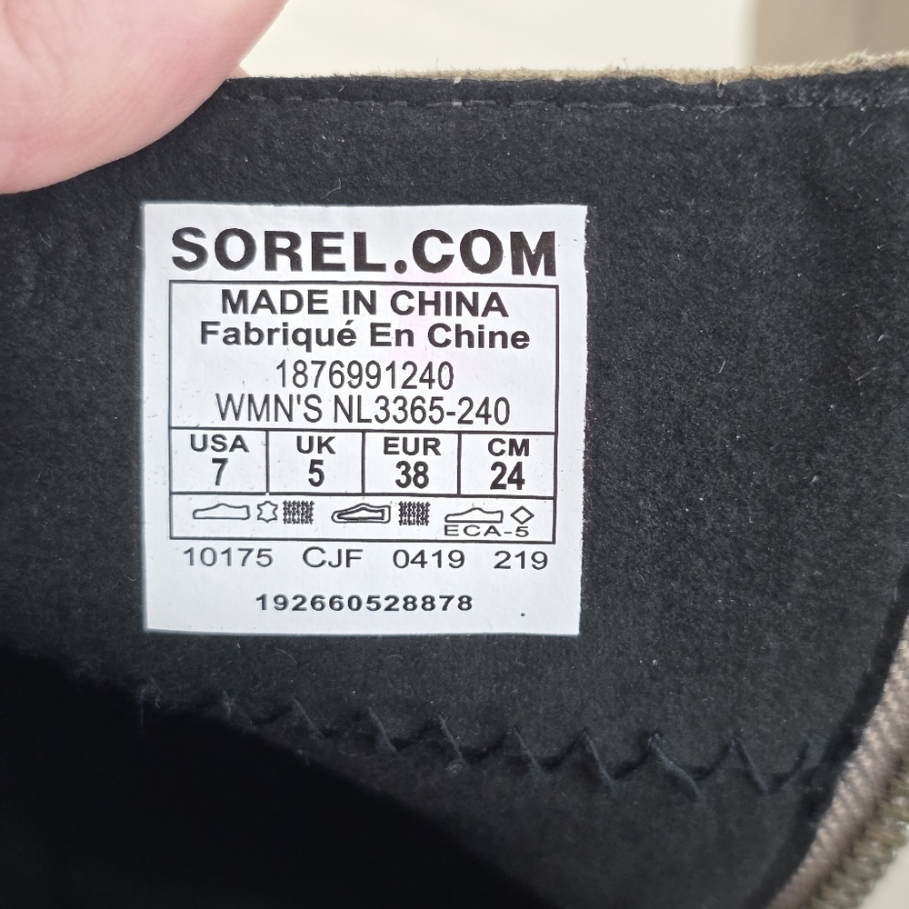 Sorel Womens Joan of Arctic Tan Leather Wedge Ankle Booties Shoe NL3365-240 Sz 7 - Picture 16 of 16